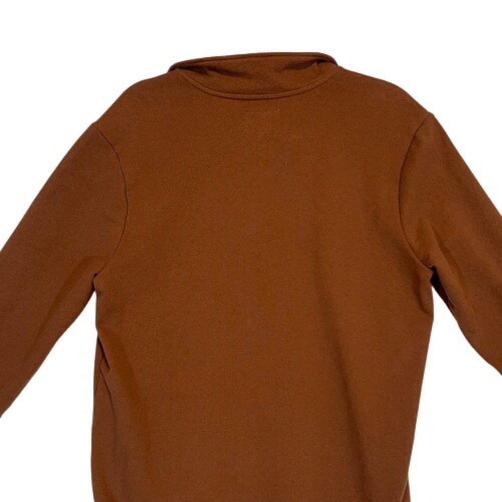 Goodfellow & Co Brown Collared Sweatshirt Recycled Cotton Blend Size M - Picture 6 of 9